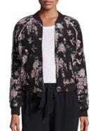 Joie Mace Silk Floral-print Bomber Jacket