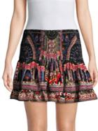 Camilla Shirred Silk Mini Skirt