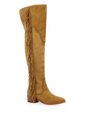 Frye Ray Fringed Suede Over-the-knee Boots