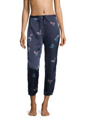 Natori Floral And Butterfly Print Pajama Pants