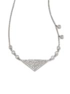 Meira T Diamond & 14k White Gold Six-bezel Triangle Necklace