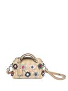 Fendi By The Way Small Floral Studded Boston Bag