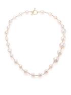 Mizuki 17mm White Baroque Akoya Pearl, Diamond & 14k Yellow Gold Graduated Necklace