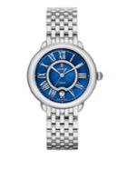 Michele Watches Serein 16 Diamond, Mother-of-pearl & Stainless Steel Bracelet Watch