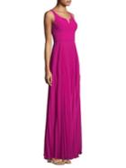 Laundry By Shelli Segal Pleated Chiffon Gown