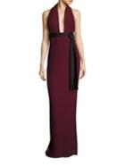 Solace London Laryn Pleated Halter Gown