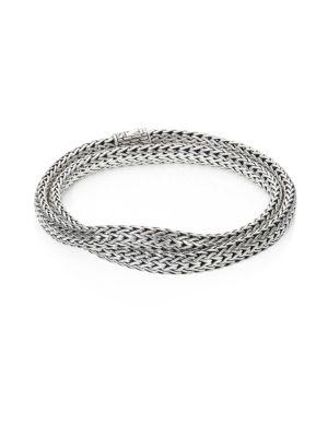 John Hardy Classic Chain Sterling Silver Double Wrap Bracelet