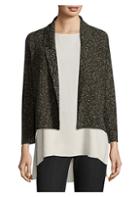 Eileen Fisher Heathered Open-front Cardigan
