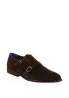 A. Testoni Casual Suede Monk Strap Shoes