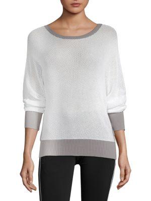 Blanc Noir Mesh Knit Sweater