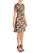 Dolce & Gabbana Floral Jacquard Short Sleeve Dress