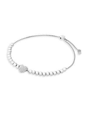 Michael Kors Puffy Heart Slider Bracelet/silvertone