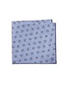 Canali Floral Embroidered Silk Pocket Square