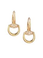 Gucci Horsebit Diamond & 18k Yellow Gold Drop Earrings