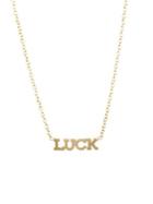 Zoe Chicco Itty Bitty 14k Gold Luck Necklace