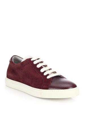 Brunello Cucinelli Suede & Leather Low-top Sneakers