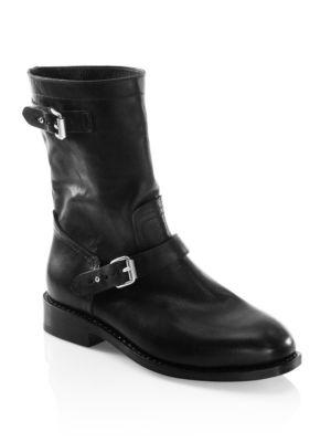 Rag & Bone Oliver Zip Leather Flat Boots