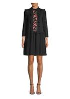 Kate Spade New York Broome Street Embroidered Mixed Media Dress
