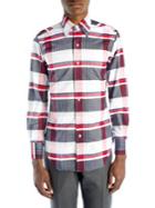 Thom Browne Variegated Check Button-down Shirt
