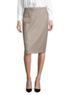 Escada Speckled Wool-blend Skirt