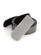 Giuseppe Zanotti Crystal-buckle Leather Belt