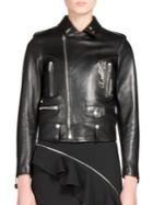 Saint Laurent Embellished Leather Moto Jacket
