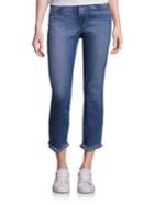 3x1 Straight Authentic Crop Raw-hem Jeans