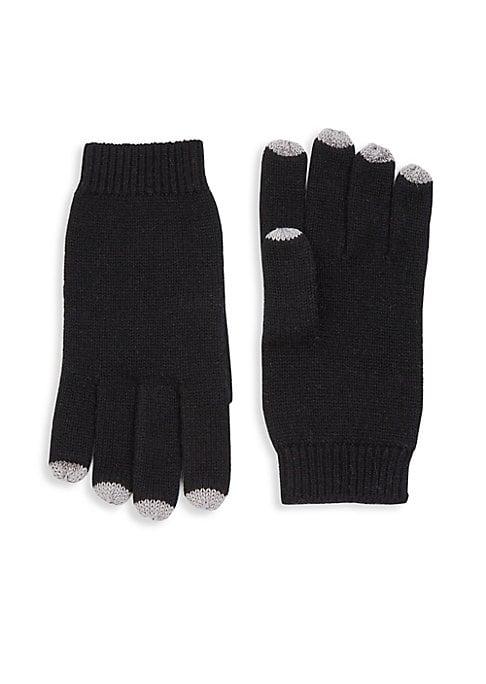Saks Fifth Avenue Collection Leather Tech Cashmere Gloves