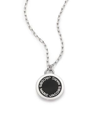Marc Jacobs Enamel Logo Disc Pendant Necklace