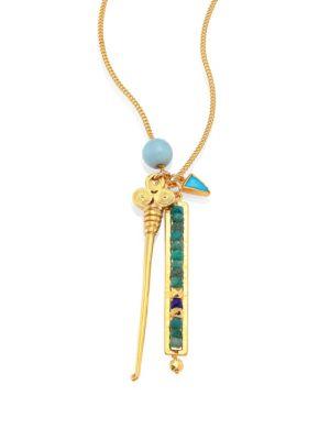 Chan Luu Long Turquoise, Amazonite & Opal Pendant Necklace