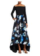 Theia Off-the-shoulder Floral Gown