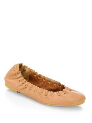 Chloe Jane Leather Ballet Flats