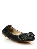 See By Chloe Clara Chain-detail Leather Ballet Flats