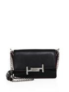 Tod's Double T Leather & Chain Crossbody Bag