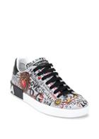 Dolce & Gabbana Graffiti Leather Sneakers