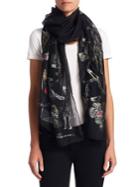 Alexander Mcqueen Ruby Rock Fil Coupe Scarf