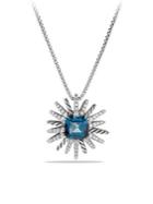 David Yurman Starburst Necklace With Diamonds In Silver, 23mm