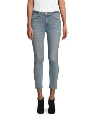 Hudson Jeans High Waist Cropped Skinny Jeans