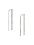 Meira T Diamond & 14k White Gold Threader Earrings
