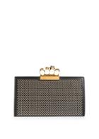 Alexander Mcqueen Four-ring Flat Leather Pouch