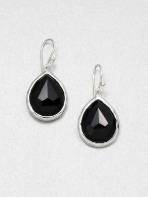 Ippolita Rock Candy Black Onyx & Sterling Silver Mini Teardrop Earrings