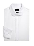 Giorgio Armani White Textured Modern Fit Dress Shirt