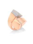 Roberto Coin Sauvage Prive Pave Diamond & 18k Rose Gold Bypass Ring