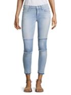 Hudson Suzzi Patched Raw-edge Super Skinny Ankle Jeans