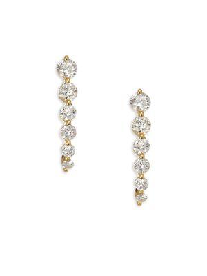 Anita Ko 18k Gold & Diamond Graduated Cascade Earrings