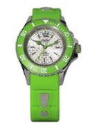 Kyboe Neon Green Silicone & Stainless Steel Strap Watch/40mm