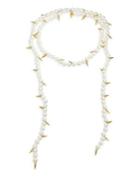 Fallon Linda Shell Pearl Spike Lariat Necklace