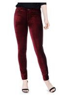 Paige Hoxton Velvet High-rise Skinny Jeans
