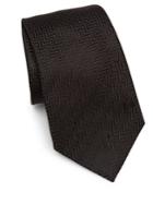 Armani Collezioni Silk Chevron Pattern Tie