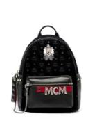 Mcm Stark Embroidered Backpack